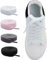 CCSOFTIME Cordones para Adidas Campus 00s Zapatillas,16mm de Ancho Agujetas Cordón para Deporte y Baloncesto Repuesto Planos y Gruesos para Zapato Shoelaces,Blancas-120cm