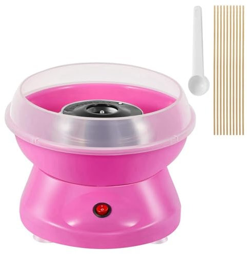 Begchy MáQuina de AlgodóN de AzúCar para NiñOs, MinimáQuina EléCtrica de AlgodóN de AzúCar con Placa una Prueba de Salpicaduras para Fiestas Infantiles en Casa, Enchufe de la UE