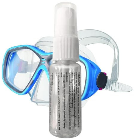 Spray para lentes, limpiador de lentes de seguridad | Spray antivaho multiusos con agua purificada de 15 ml a 20 ml | Lentes antirreflectantes seguras para gafas de esnórquel