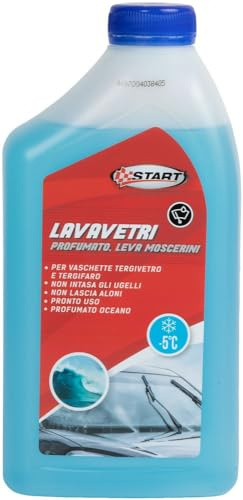 Start Moscerini Leva fönsterbricka -5° Ocean 1L Klar att använda, täpper inte till munstycken, avfettningsmedel, perfekt för skrapa och torkarbrickor, halo-fri rengöring