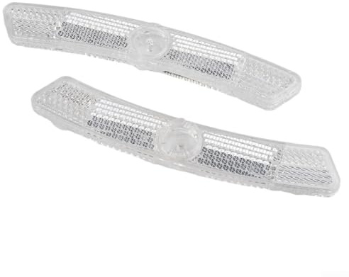 4pcs Bicycle Wheel Spoke Reflector Set, PC Material-Warning Strips for Mountain and Road Bike Steel Rims, Easy Install Clip-On Design for Enhanced Night Riding Visibility and Safety(White)