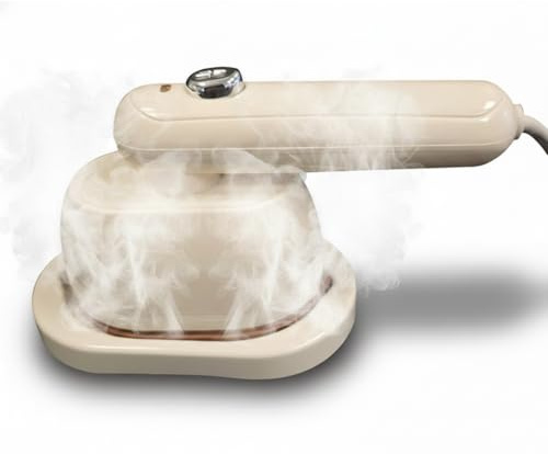STARLYF Magic Iron Vaporisateur pour vêtements à main, chauffage rapide 20 s, réservoir 100 ml, double fonction sec et humide, poignée rotative à 90°, plaque triangulaire, design compact, idéal pour