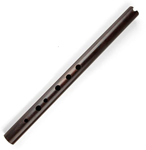 Flauta de bambú vertical marrón con llave G, instrumentos musicales, flauta, clarinete, quena madera secuoya