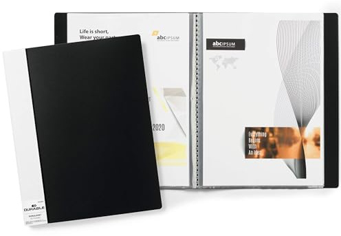 Durable Sichtbuch Duralook für A4 mit 20 Hüllen Rückenbreite: 17 mm schwarz, 242201