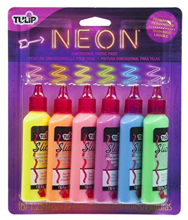 I Love To Create Tulip Dimensional Fabric Paints 1.25oz 6/Pkg-Neon