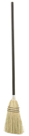 Rubbermaid Commercial Products Lobby Straw/Corn Broom Brown 38-Inch Indoor/Outdoor Broom for Courtyard/Garage/Lobby/Mall/Office