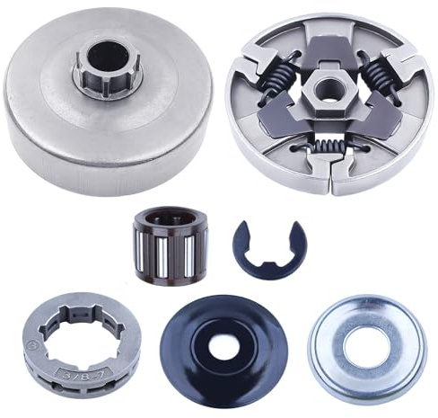 Adefol 3/8-7 Tamburo frizione Pignone del cerchione Kit Per Stihl MS660 066 064 MS640 MS661 Motosega Parti di ricambio con Rondella E-clip Cuscinetto ad aghi