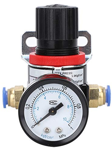 Réducteur de pression de compresseur d'air avec connecteur de 8 mm Raccords de traitement de pompe à air, accessoires, trous en acier en plastique Anneau de retenue du connecteur