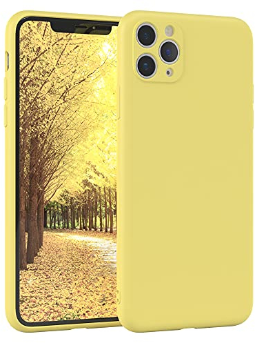 EAZY CASE - Silikonhülle für iPhone 11 Pro Max Hülle Silikon Case Gelb weich stoßfeste Handyhülle Schutzhülle mit Kameraschutz Dünn Premium Schutz Cover TPU Phone Bumper in Pastell Hellgelb Matt
