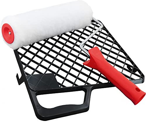 Farbroller Set mit Malerwalze Vestan 230 mm und Abstreifgitter