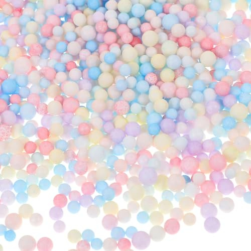 COHEALI 2 Pacchetti Palline Schiuma Colorate 0.4 Pollici per Riempimento Fai da Te Decorazioni Feste Bambini Regalo