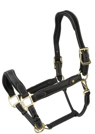 Shires Velociti Lusso Lorca Leather Headcollar - Black Full
