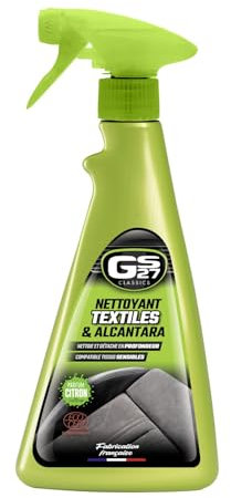 GS27 - Nettoyant Textiles & Alcantara - Nettoie et Détache en Profondeur - Compatible Tissus Sensibles - Fabriqué en France - 500 ML