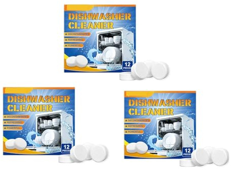 Diskmaskinsrengöring Löser upp oljefläckar snabbt Minskar lukter Hämmar effektivt bakterietillväxt Tar bort kalkavlagringar Tvättmedelstabletter(36pcs Boxed)