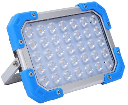 Fabater Luz de Inundación LED para Exteriores, Luz de Trabajo LED a Prueba de Agua con Fuentes de Luces Duales y Pantalla de Nivel de Batería, Luces de Inundación Portátiles