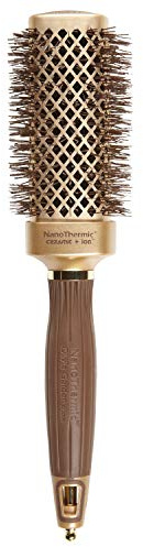 Olivia Garden NanoThermic Ceramic + Ion Square Shaper Thermal Hair Brush - Not Electrical - Professional Blowout Brush for Normal to Thick Hair - 1.5-Diameter Barrel - NT-S40