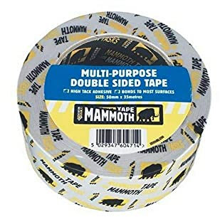 Everbuild Mammoth Premium Quality Double Sided Tape with a High Tack Adhesive - White - 25mm x 25m