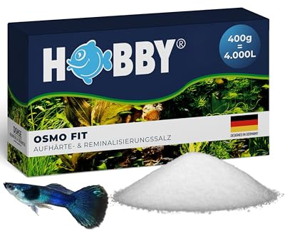 HOBBY Aquaristik Osmo Fit I 400g I Aufhärtungs- und Remineralisierungssalz für Aquarien I Spezialsalz zur Wasseraufbereitung I geeignet für Osmose- und VE-Wasser I für empfindliche Fische und Garnelen
