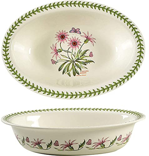 Portmeirion Home & Gifts Botanic Garden BGHU78882-XP, piatto ovale per torta, bianco, 35,9 cm