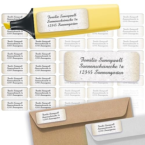 Adressaufkleber Pattern White Absenderetiketten personalisiert 110 Stück