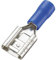 TRU COMPONENTS 737509 Flachsteckhülse Steckbreite: 8.0 mm Steckdicke: 0.8 mm 180 ° Teilisoliert Blau 100 St.