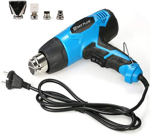 2000W Heat Gun Hot Air Gun, Heating Blower Kits, 4 Nozzles & 2 Temperature Modes 300℃/600℃, Paint Gun for Embossing Shrink Solder Wrapping Paint Drying Crafts Electronics DIY