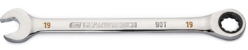 GEARWRENCH 86919 Ratschenringschlüssel, 19 mm, 4-Grad-Schwungbogen, 12-Punkt, 1 Stück