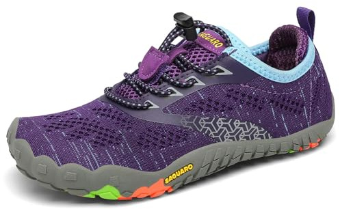 SAGUARO Minimalistas Barefoot Zapatillas de Trail Running Niños Zapatillas de Deporte Transpirables para Exterior Interior