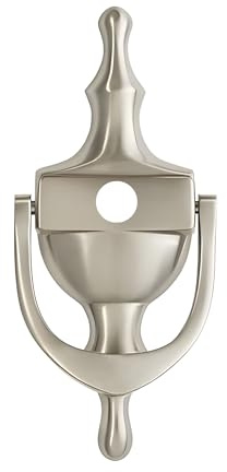 UAP Dörrknackare – 15 cm viktoriansk dörrknackare med spionhål för ytterdörren, klassiska dörrmöbler med bultfästen, traditionell viktoriansk urn-stil (silveranodiserad)