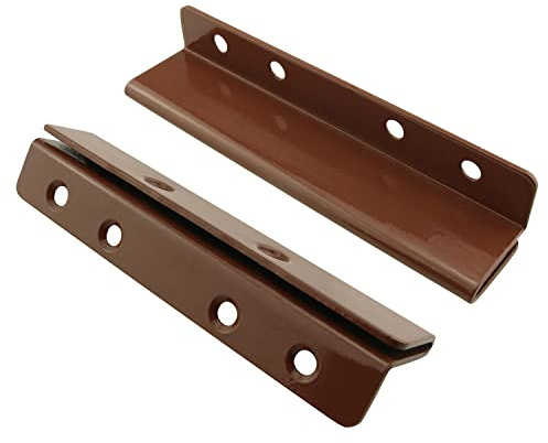 JCBIZ 2pcs Bed Frame Post Double Hook Slot Bracket 150x30mm Bed Hanging Groove Brackets Hanging Piece Bed Hook Plates