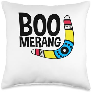 Boomerang Graphic Boomerang Thrower Boomerang Player Sports Throw Pillow