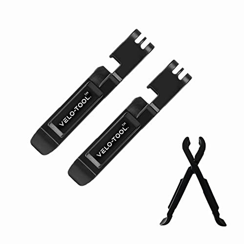 Velo-Tool™ Universal Bike Tyre Lever Set 2 in One Tyre Lever wrench set and Chain link fit/Remove Tool Set of 2 for Racer/MTB/CX/Gravel/Kids/BMX Inc Tubless Stong versatile Lightweight and portable