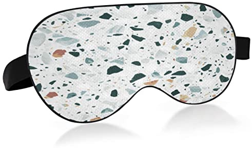Masque de sommeil texturé en terrazzo pour femmes et hommes, lisse et confortable, masque pour les yeux, bandeau de nuit avec sangle réglable pour les voyages, le travail posté