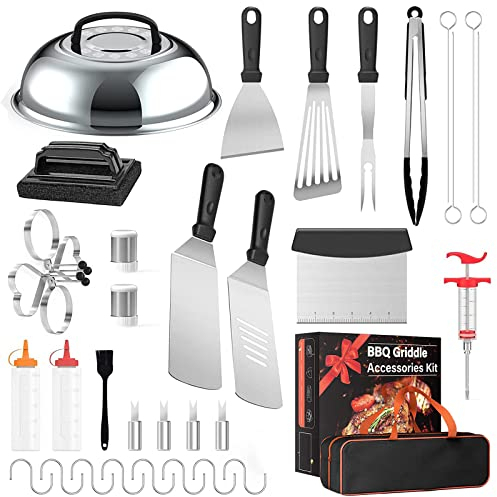 Utensilios para Barbacoa Kit De Accesorios para Parrilla De Acero Inoxidable para Hombres, Juego De Herramientas Profesionales, para Blackstone Y Camp Chef, Barbaco Camping Al Aire Libre
