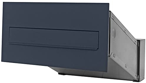 Buzón de Pared PN620 Profundidad 260-410mm Buzón Correos Exterior para empotrar con Máscara 2 Llaves Incluidas Buzón de Pared para Cartas Exterior Buzón Correos (Antracita)