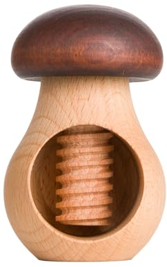 Estika Nussknacker Pilz aus Holz, Steinpilz, Nussknacker, Holzpilze, Walnuss