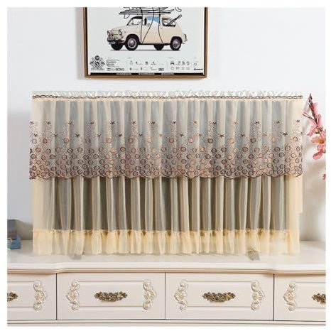 MORENTSU Cubiertas de TV LCD para colgar verticalmente, contra el polvo, superficie plana, curvada, protección para monitor, decoración moderna para sala de estar (13,80 x 50 cm)