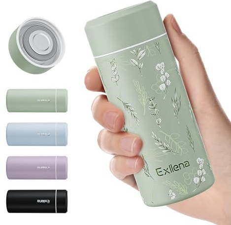 【Upgraded】Exllena Small Insulated Water Bottle 8 oz/250ml– Mini Insulated Water Bottle for Hot & Cold Drinks, Perfect Small Water Bottle for Travel, Purse...(Floral)