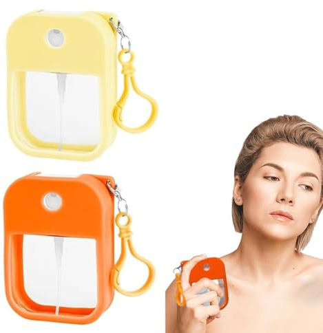 KIRZAX 2 Pcs Botella Pulverizadora Pequeña, Perfume Nebulizador Botella de Viaje, Botella Vacía Mini Pulverizador, Reutilizable Mini Botella Pulverizadora,Adecuado para Viajes y Vida Cotidiana