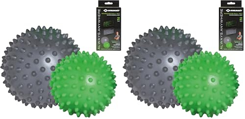 Schildkröt Massageball 2er Set I Noppenball für Hals, Rücken, Beine & Füße I Faszienball zur Selbstmassage, Triggerpunkt Therapie und zum Stressabbau I ein harter und ein weicher Igelball
