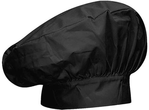 MISEMIYA , Gorro Chef Forma Seta 918 Unisex Adulto, Negro (Black), Talla Única
