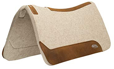 Weaver Equine Uni – Erwachsene Große Pony Sattelunterlage aus Wollmischgewebe, 1,9 cm Schabracke, Hellbraun, L x 27 W