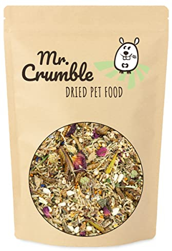 Mr Crumble Kleiner Körnerschatz 1kg – Natürliches Alleinfutter für Zwerghamster – Premium Samenmischung mit Kräutern & Insekten – pelletfrei & wiederverschließbar