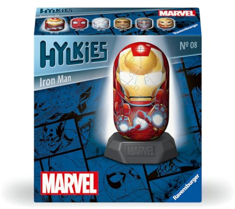 Ravensburger - Puzzle 3D, Hylkies Iron Man, Marvel, Puzzle per Adulti e Bambini 12+ Anni, Idea Regalo, Modellismo, 54 Pezzi