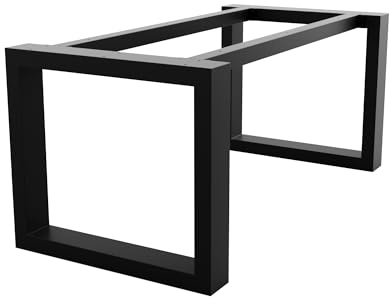 MetaloPro Gambe Tavolo Metallo Acciaio Nero – Struttura Robusta Scrivania Esstisch Tavolino Design Industriale 200x80x72 cm