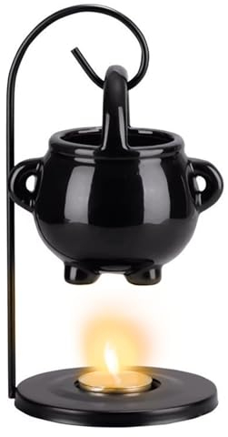 Hexenkessel Ölbrenner,Halloween-Ornamente,Duftlampe Hängender Kessel Wachsbrenner,Aroma Diffusor für ätherische öle, Wachsschmelzbrenner für Spa, Yoga,Meditation,Heimdekoration 1