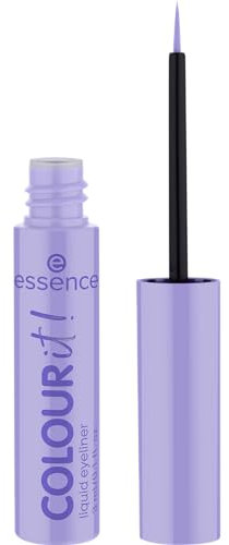 Essence Cosmetics Colour It Eyeliner Liquido, Lunga Durata, Ultra Pigmentato, Asciugatura Rapida, Colore Intenso, Opaca, 3 ml