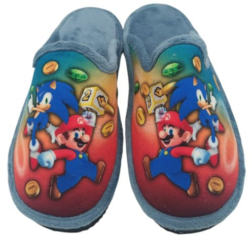 HECHO EN ESPAÑA Zapatillas de Casa para Niños, Destalonada, Confort, Ligera (SONY Y MARIO, Sistema tallas calzado EU, Niño (2-5 años), Números, mediano, 29)