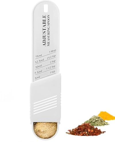Adjustable Measuring Spoon for Dry and Liquid(White)