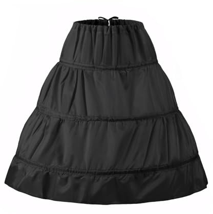 Enagua De Las Niñas, Falda De Boda De Mujer Enaguas, Vestido De Fiesta De Enagua, Enaguas Cortas para Mujer Vintage, Enaguas para Boda, Vestido Falda Tul para el Banquete de Boda Enagua, Negro
